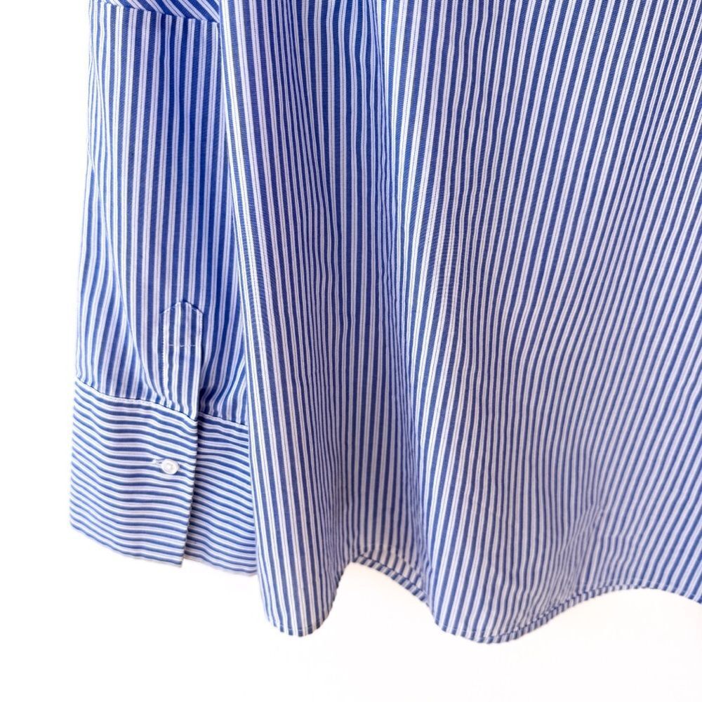 Who What Wear Blue White Striped Long Sleeve Boatneck Long Sleeve Shirt XL - Picture 8 of 8